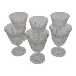 1940s Daum Crystal Water Goblets- Set of 6 For Sale