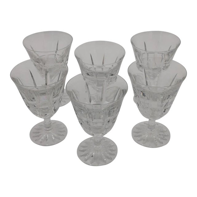1940s Daum Crystal Water Goblets- Set of 6 For Sale
