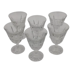 1940s Daum Crystal Water Goblets- Set of 6