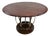 Vintage Art Deco Round Dining Table with Oak Top & Chrome Base, 1990s For Sale