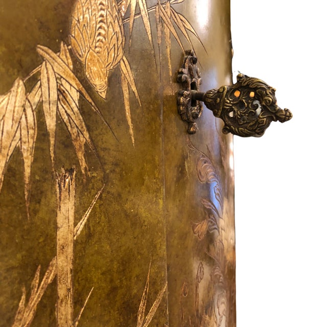 1920s Circular Chinoiserie Bar Cabinet, 1920s For Sale - Image 5 of 11