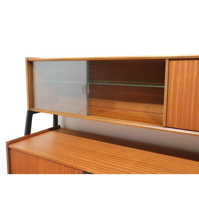 Brown Mid Century Modern Vintage Teak Afromosia Credenza Buffet by Nathan Danish Style For Sale - Image 8 of 14