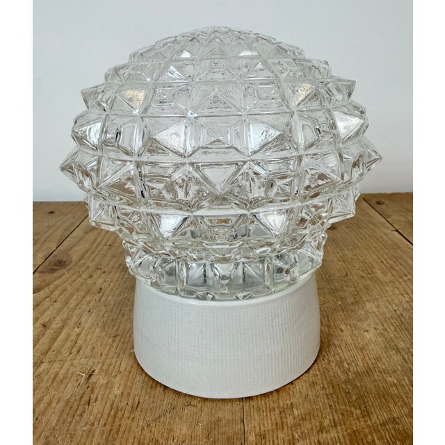 Vintage White Porcelain Ceiling Light, 1970s For Sale - Image 4 of 14