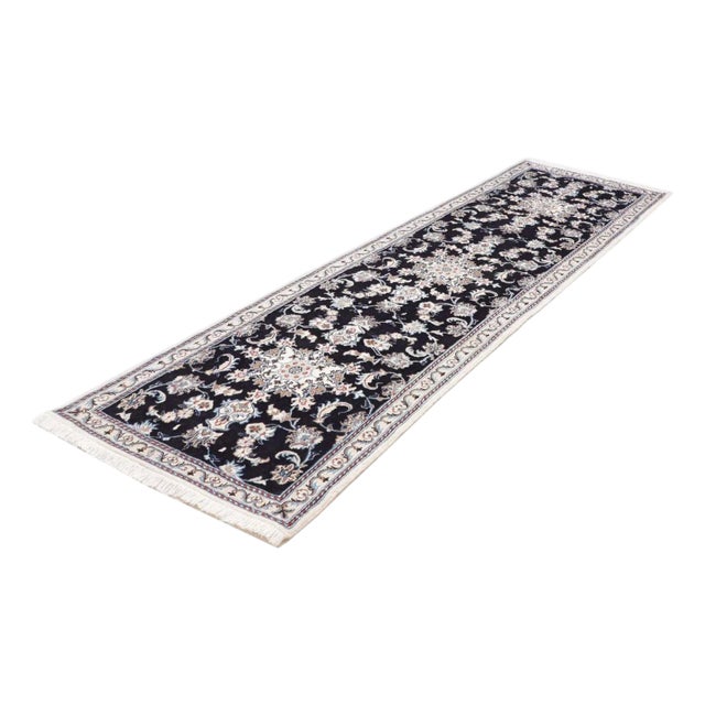 Hand-Knotted Nain Rug with Floral Pattern For Sale