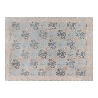 Antique North Indian Botanical Wool Rug For Sale