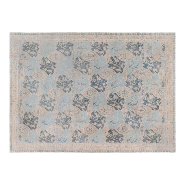Antique North Indian Botanical Wool Rug For Sale