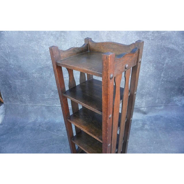 Wood Arts and Crafts Bookcase For Sale - Image 7 of 8