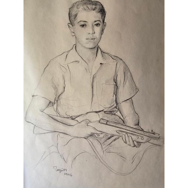 1950s Antoni Tàpies, Self-Portrait, 1954, Pencil Drawing For Sale - Image 5 of 17