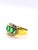 Gemstone Bochic “Capri” Vintage Natural Diamond & Emerald Retro Ring Set In 18K Gold & Silver For Sale - Image 7 of 13