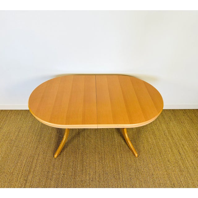 Vintage Oval Dining Room Table, 1960s For Sale - Image 3 of 13