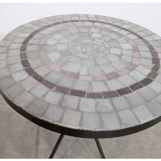 Mid-Century Tripod Mosaic Coffee Table, 1950s For Sale - Image 3 of 7