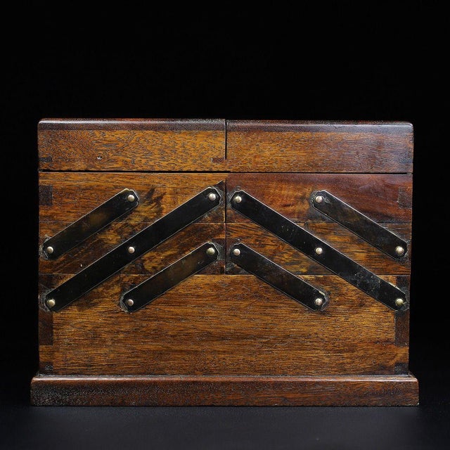 Huali Rosewood Expanding Box Inlaid With Mother-of-Pearl For Sale In Los Angeles - Image 6 of 10