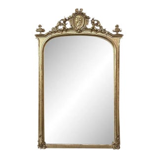 Grand 19th Century French Napoleon III Period Gilded Mirror For Sale