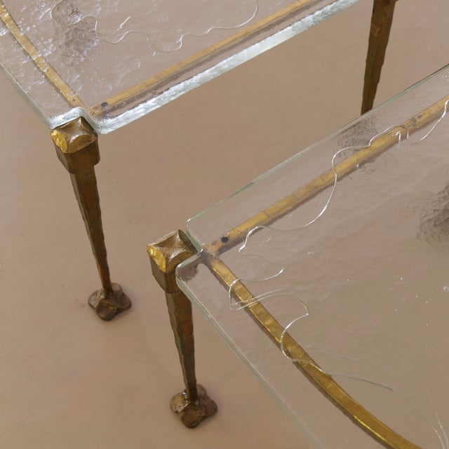 Brutalist Coffee Tables in Wrought Bronze by Lothar Klute, 1980, Set of 2 For Sale - Image 11 of 13