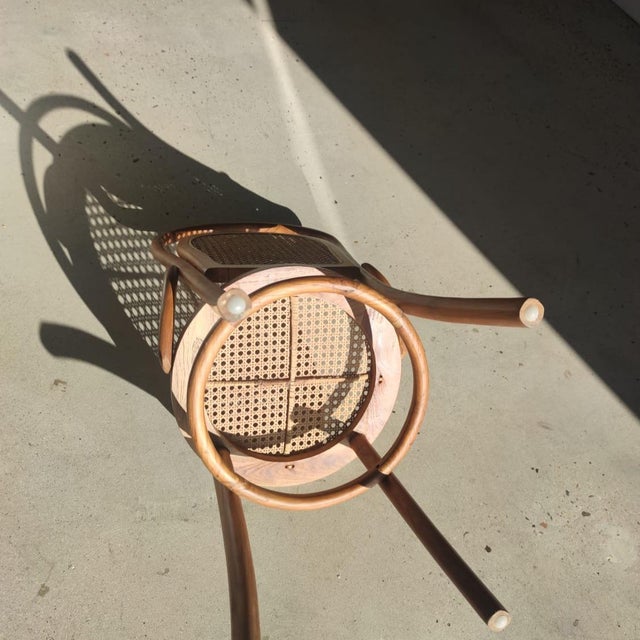 Vintage Natural Wood Cane Chair, 1980s For Sale - Image 15 of 18