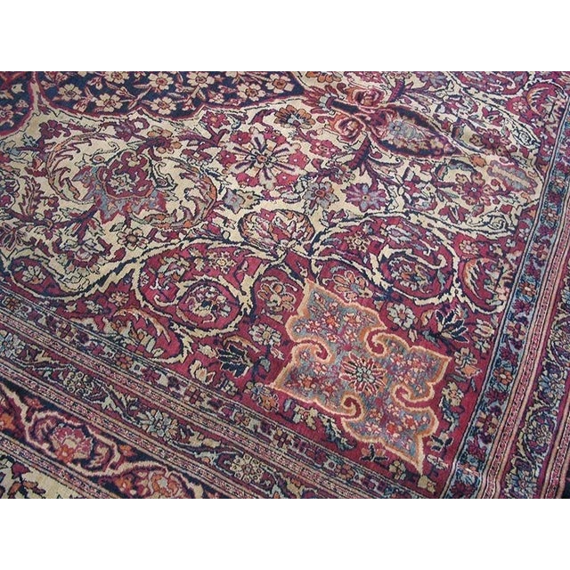 Persian 19th Century S.E Persian Kirman Laver Carpet ( 8'6" x 14'10" - 259 x 452 ) For Sale - Image 3 of 8