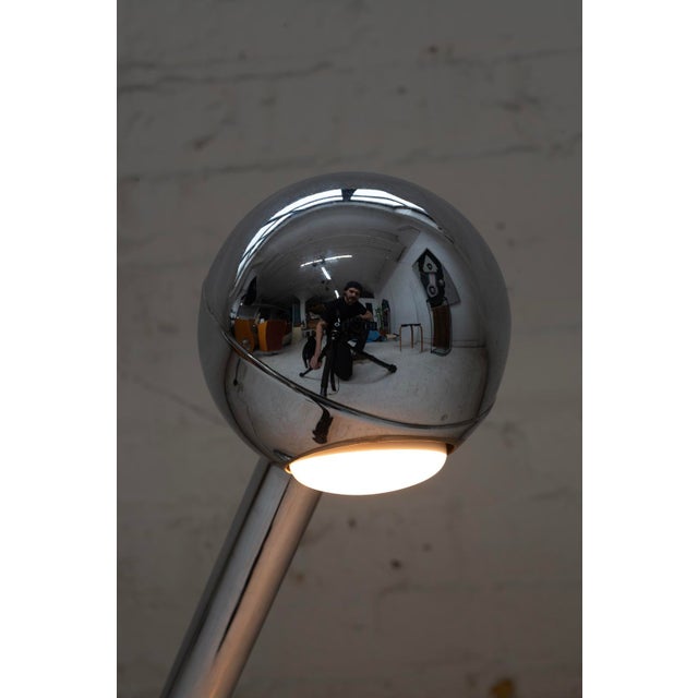 Chrome Pair of Chrome John Mascheroni Barbell Lamps For Sale - Image 8 of 9