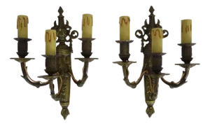 Louis XV Bronze Wall Lights, 1930s