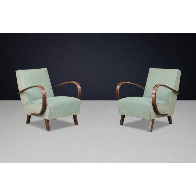 Art Deco Bentwood Lounge Chairs from Jindřich Halabala, 1940s, Set of 2 For Sale - Image 6 of 10