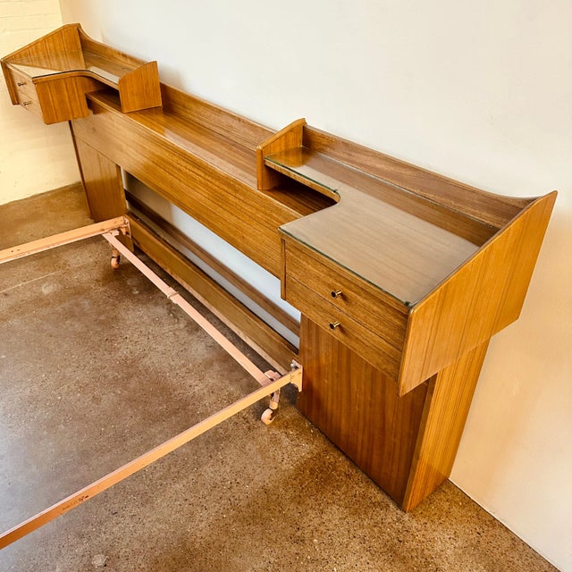 Mid-Century Adjustable Headboard With Integrated Nightstands For Sale - Image 11 of 11