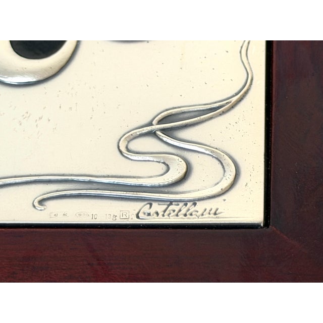 Mid 20th Century Mid-Century Modern Sterling Silver & Enamel Playing Card Box, Castellini, Italy For Sale - Image 5 of 18