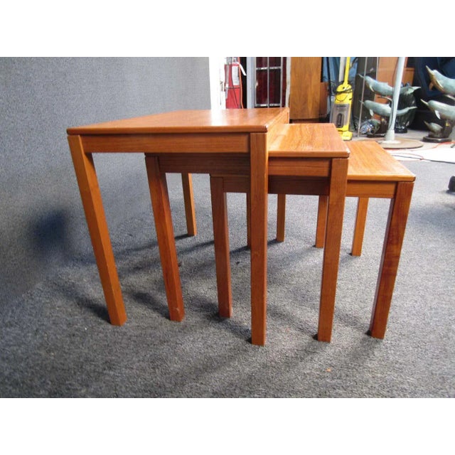 Mid 20th Century Danish Nesting Tables For Sale - Image 5 of 7