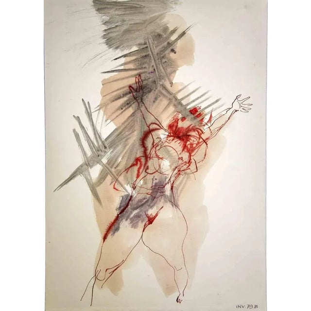 Figure is an original artwork realized in the 1970s by the Italian Contemporary artist Leo Guida (1992 - 2017). Original...