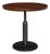 Industrial Bistro Table with Solid Walnut Top, 32 Inch Round For Sale