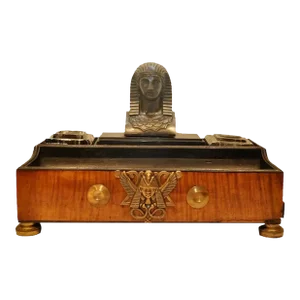 1810 Antique Regency Thomas Hope Inkwell in the Egyptian Revival Manner