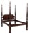 Councill Craftsmen Queen Size Mahogany Rice Carved Poster Bed For Sale