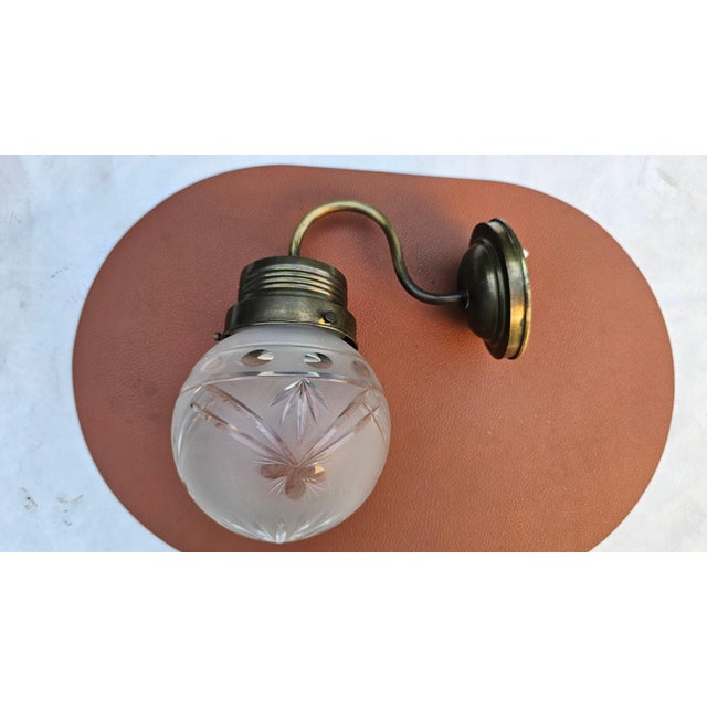 Art Deco Brass Wall Sconce, 1920s For Sale - Image 6 of 6