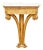 Neoclassical Giltwood Console With Marble Top and Greek Key Detail For Sale
