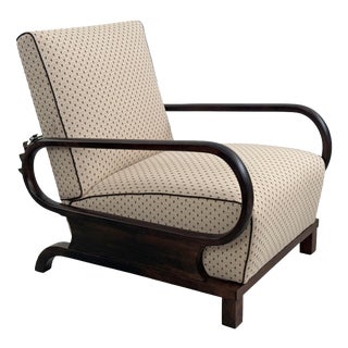 Art Deco Lounge Reclining Armchair, 1930s For Sale