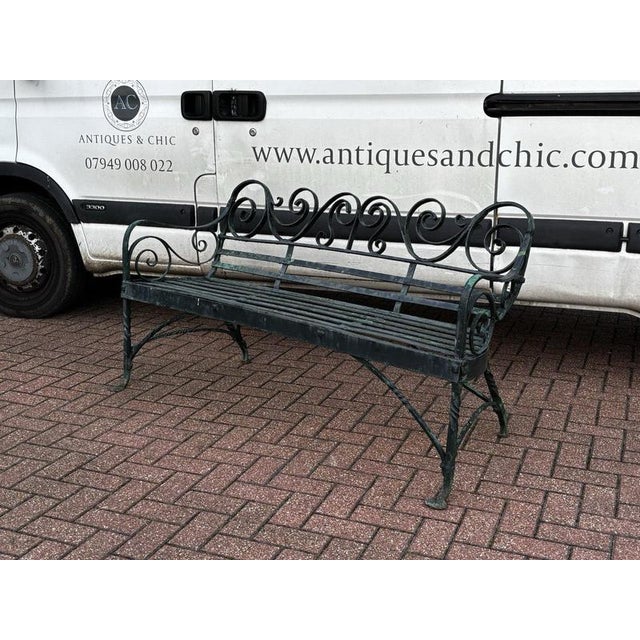 Regency Iron Garden Bench For Sale - Image 14 of 15