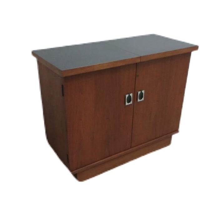 Danish Mid Century Modern Walnut Server Bar Cabinet Chairish