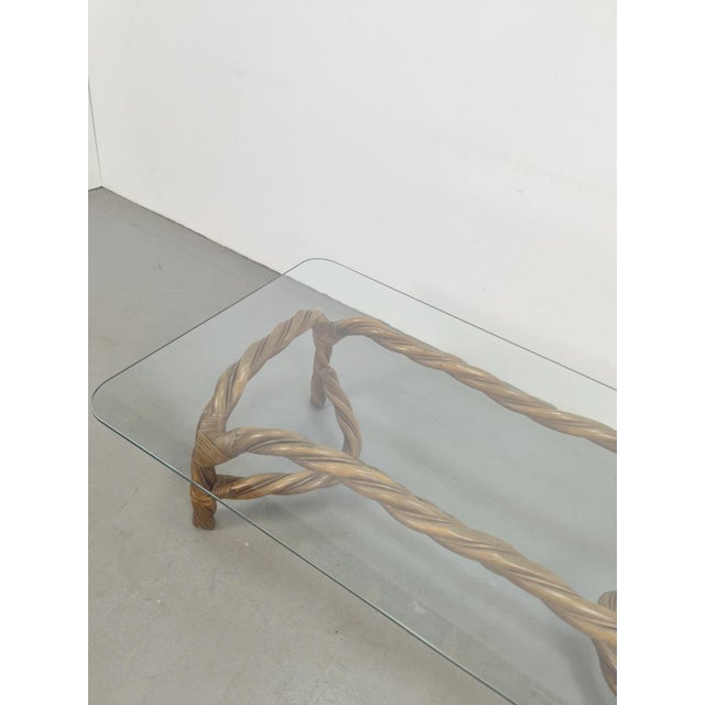 Vintage Boho Coffee Table in Rattan and Bamboo, 1970s For Sale - Image 12 of 16
