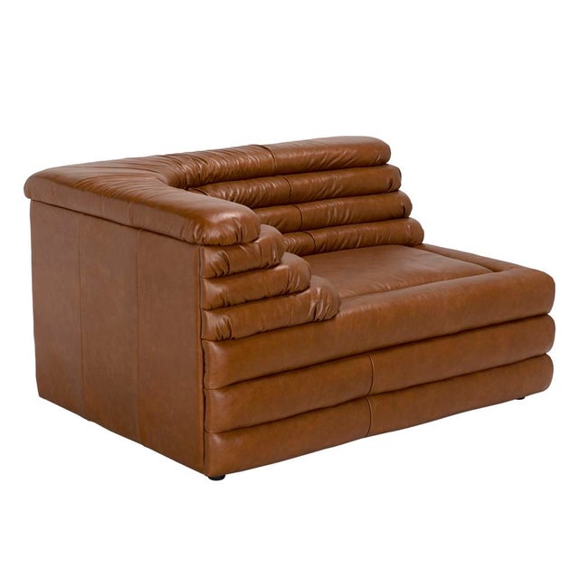 Mid-Century Modern NOIR Bandera Modular Sofa, L, Roche Tan Leather For Sale - Image 3 of 5