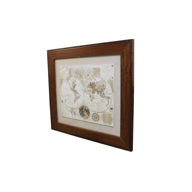 Vintage reproduction of a 18th century map titled Bowles New and Accurate Map of the World or Terraqueous Globe. The map...