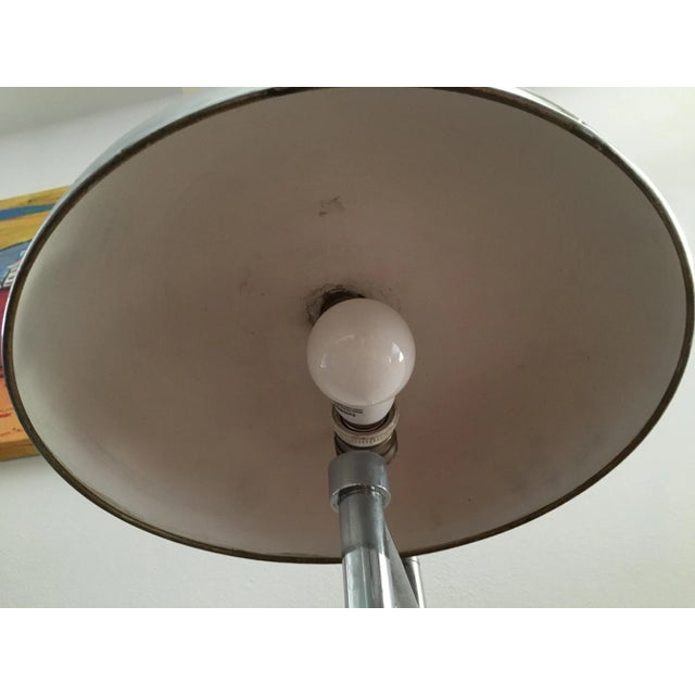 Gray Mid-Century Italian Chrome Plated Table Lamp, 1940s For Sale - Image 8 of 12