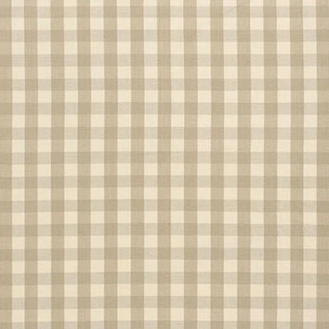Contemporary Sample - Schumacher Elton Cotton Check Fabric in Beige For Sale - Image 3 of 3