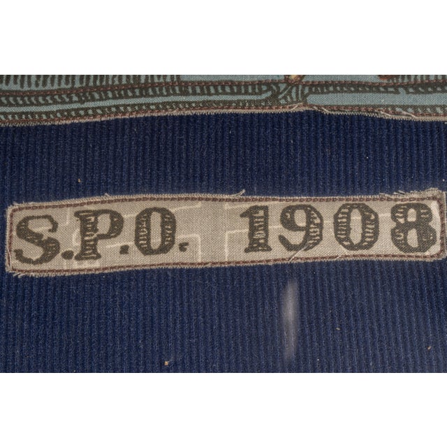 Early 20th Century Framed "S P O" Embroidery For Sale - Image 10 of 10