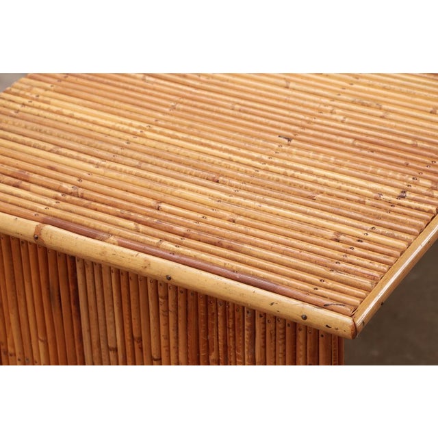 Vintage French Bamboo Display Cabinet, 1960s For Sale - Image 14 of 15