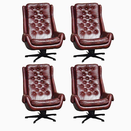 Animal Skin Set of Swivel Chair and Ottoman from T. J. Laitinen, Finland, 1970s For Sale - Image 7 of 8