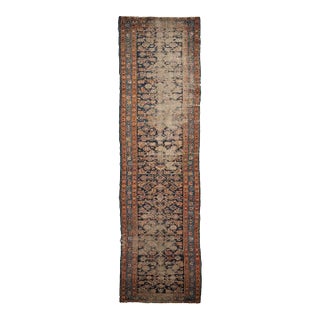 1920s Heriz Runner in Water Garden Design Rug 2.9 x 12.8 For Sale