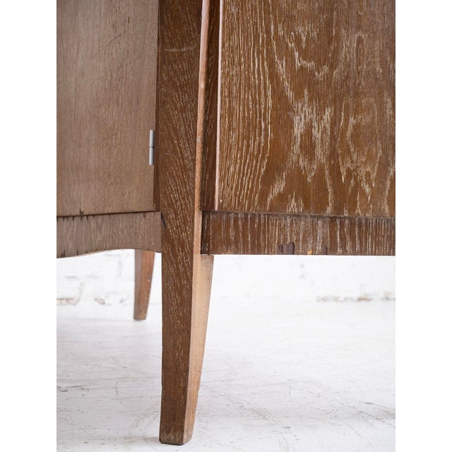 French Art Deco Cerused Oak Server Cabinet, 1940s For Sale - Image 15 of 17