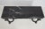 Traditional Marge Carson Black Marble Top Continental Console Table For Sale - Image 3 of 16