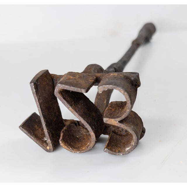 We are selling this cool 19th century blacksmith handwrought iron cattle brand. This cattle brand has great 123 mark,...