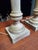 This listing is for a pair of metal Corinthian column table lamps, featuring a Neoclassical design inspired by ancient...