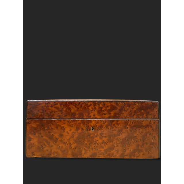Napoleon III Elm Burl and Marquetry Box For Sale - Image 12 of 18