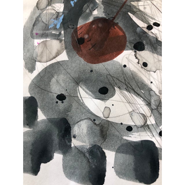 Black Contemporary Abstract Mixed Media Diptych on Paper Cassandra Auker For Sale - Image 8 of 8
